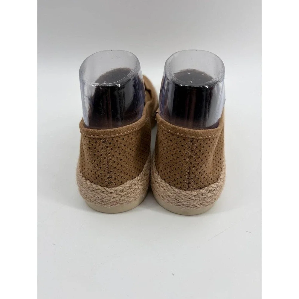 Esprit Shoes, Brown Nadine Slip-On Espadrille Suede Perforated, Size 7.5, NWOT